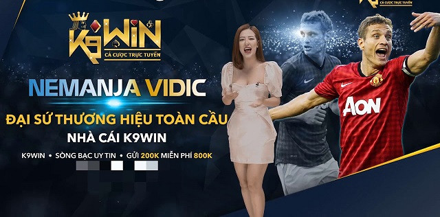 Cầu thủ Nemanja Vidic của CLB Manchester United là đại sứ thương hiệu của K9Win